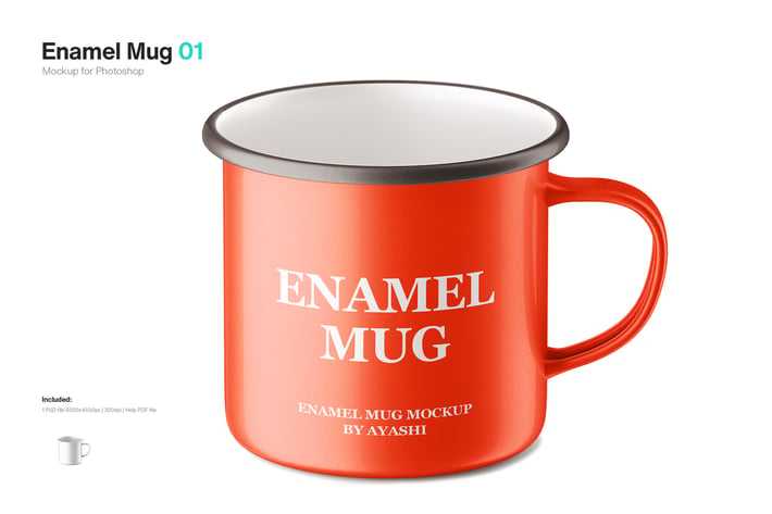 Enamel Mug Mockup