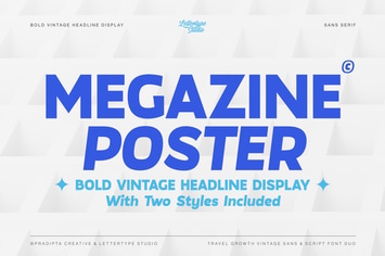 Megazine Poster Bold Vintage Headline Display
