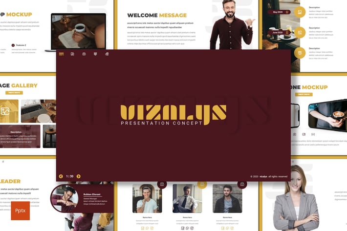 Vizalys - Coffee Powerpoint Template