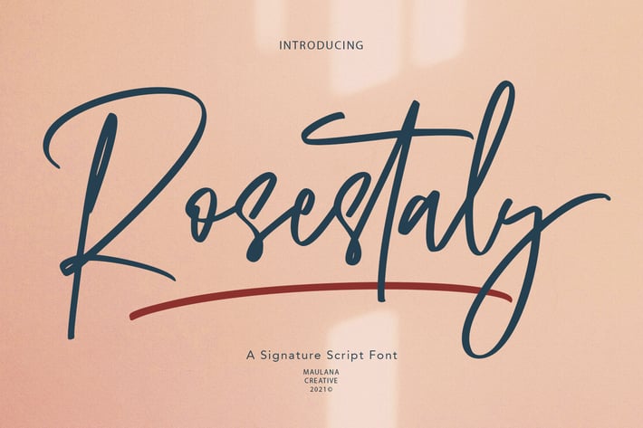 Rosestaly Signature Script Font