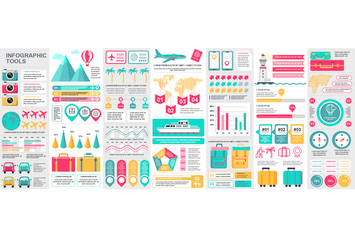 Travel Vacation Infographics Design Template