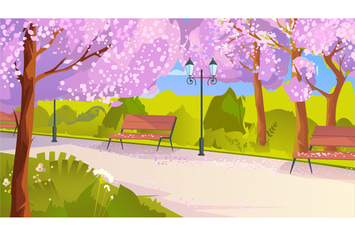 City Park - Illustration Background