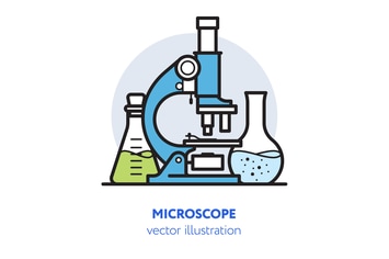 Microscope vector illustration