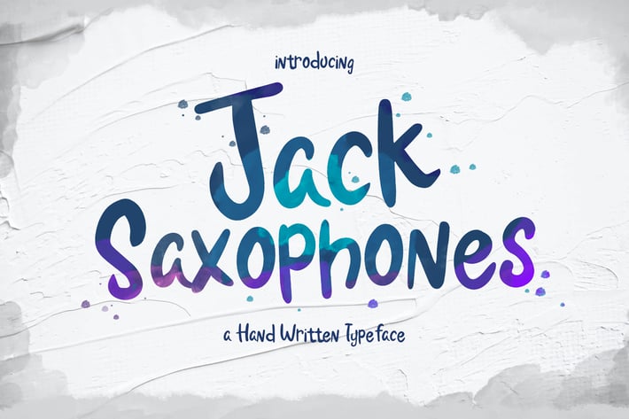 Jack Saxophones - Handwritten Typeface