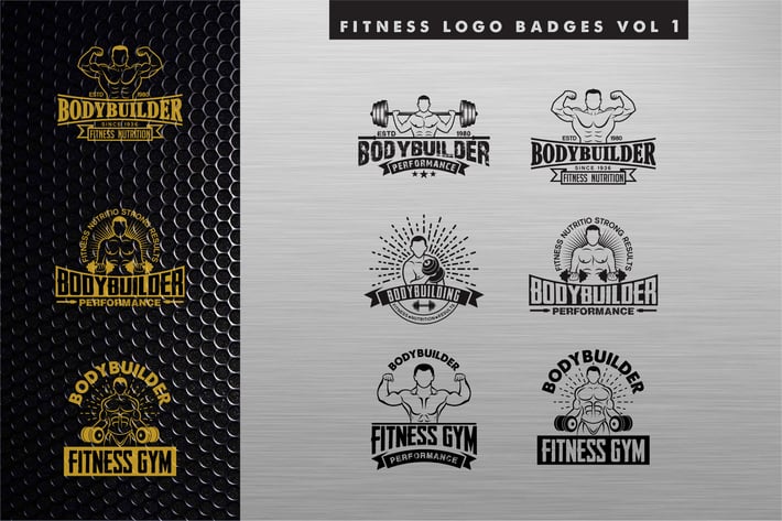 fitness logo BADGE vol 1