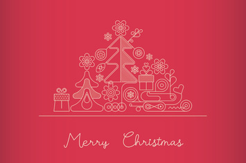 4 Christmas Tree vector templates