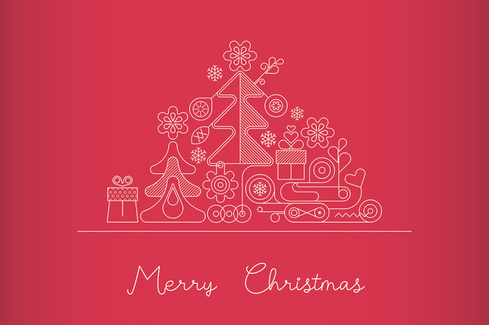 4 Christmas Tree vector templates