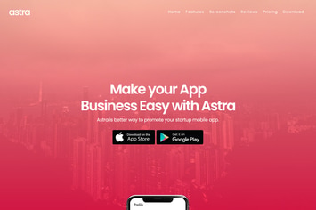Astra | App Landing Page Template