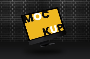 Dark Desktop Mockup Template