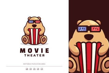 Teddy Bear Cartoon Logo