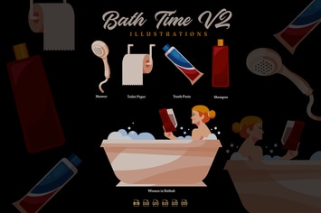 Bath Time V2 - Illustrations