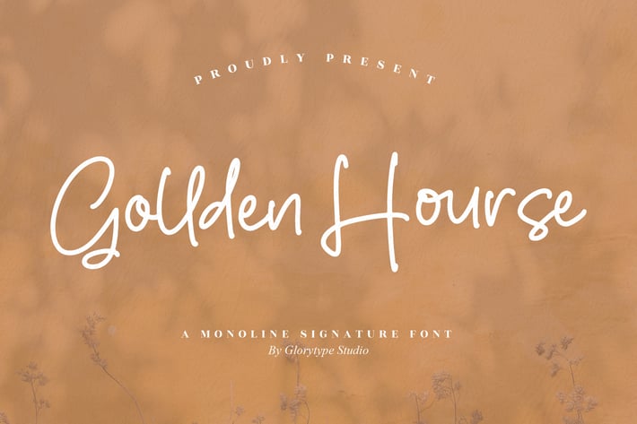 Golden Hourse Monoline Signature Font