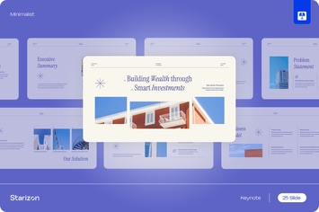 Blue Minimalist Pitch Deck Keynote • 002