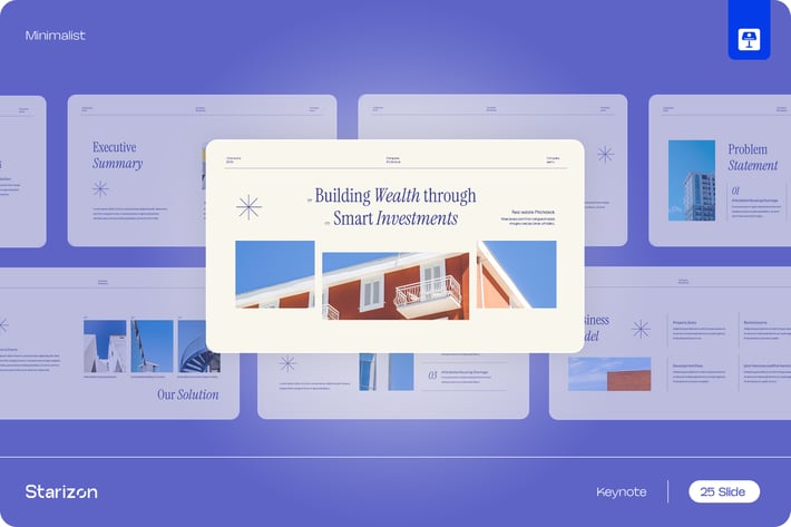 Blue Minimalist Pitch Deck Keynote • 002