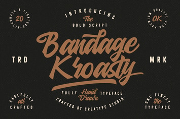 Bandage Kroasty Script Business Font