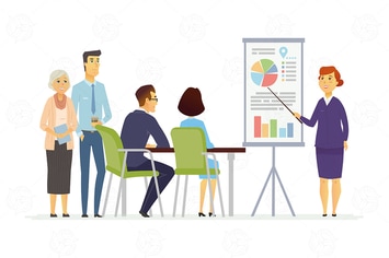 Business Meeting - vector cartoon illustration