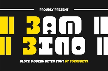 Bambino - Block modern font