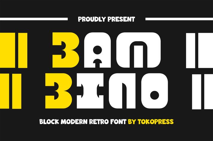 Bambino - Block modern font