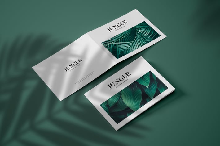 Horizontal Bifold Brochure Mockup