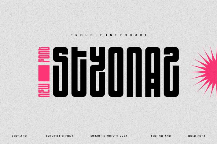 Styonaz - Futuristic & Techno Font