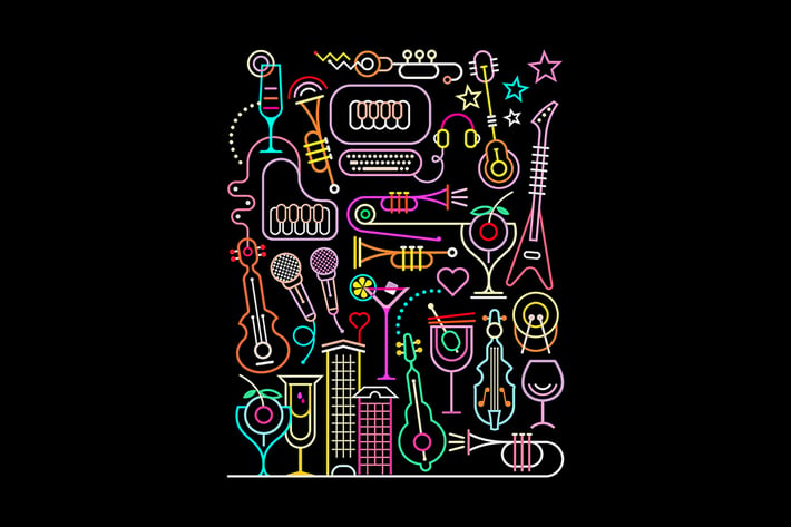 Karaoke Party Vector Illustration