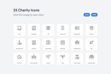 Charity icons — Line