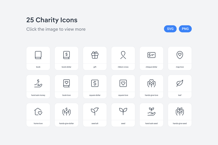Charity icons — Line
