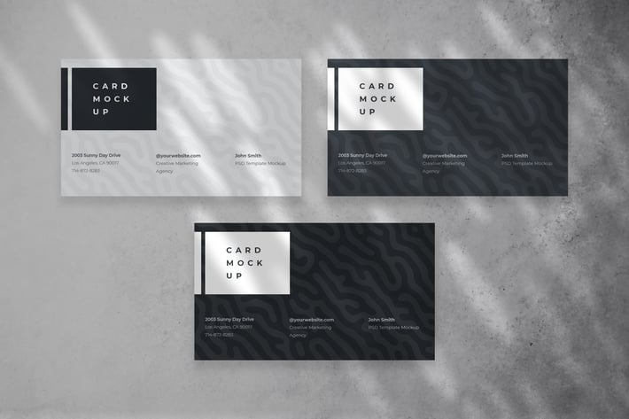 Realistic Business Card Mockup PSD Template