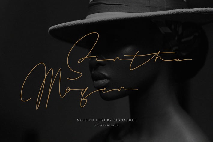 Sintha Moqen - Signature Font