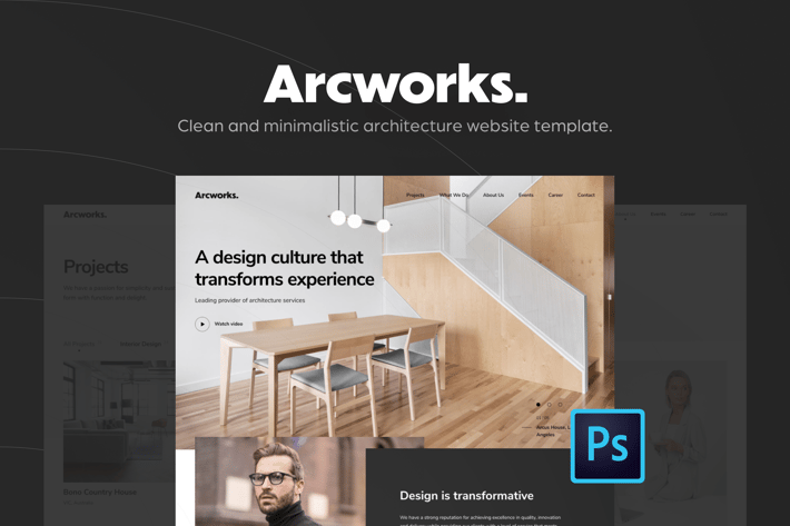 Arcworks — Architecture Firm PSD Template