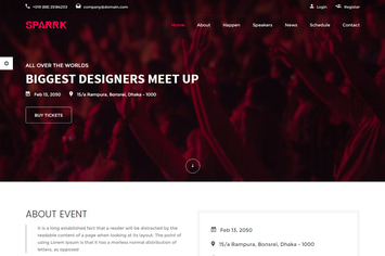 Sparrk – Event Bootstrap Template