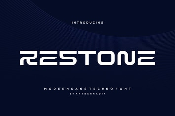 Restone - Modern Sans Techno Font