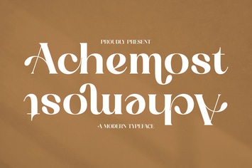 Achemost A Modern Typeface Font 