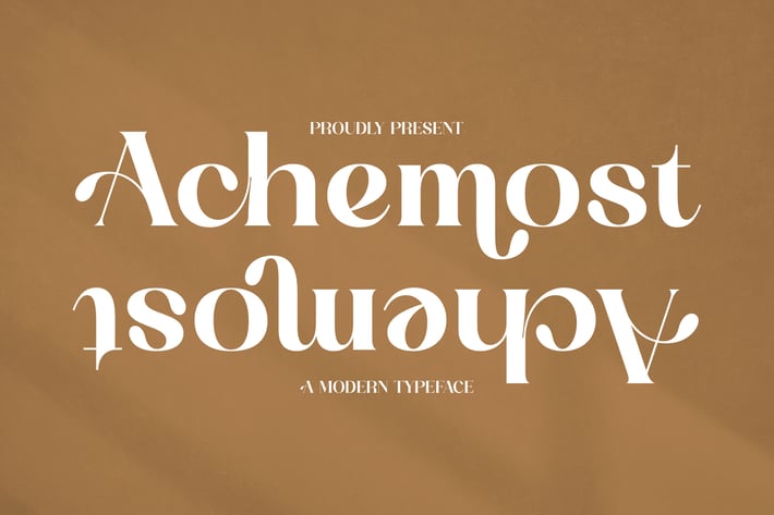 Achemost A Modern Typeface Font 