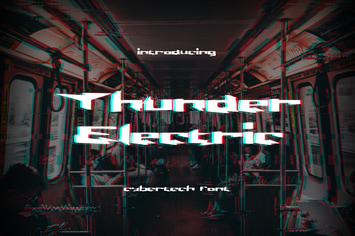Thunder Electric Display Font