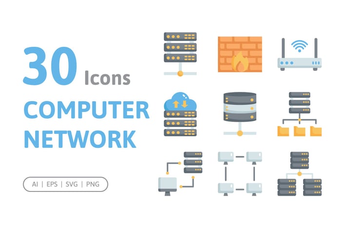 30 Computer Network Icons