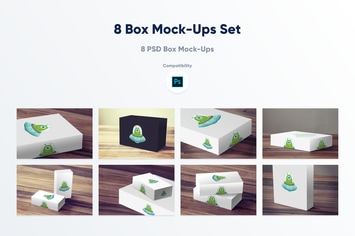 8 Box Mock-ups