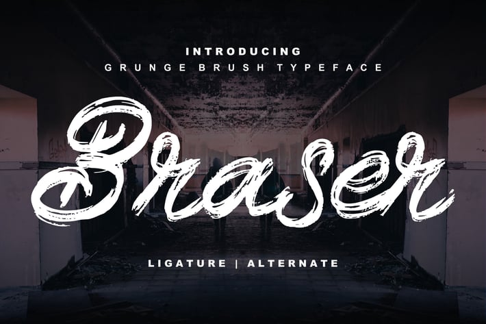 Braser | Grunge Brush Typeface