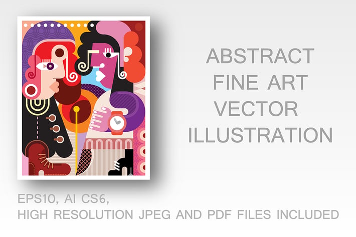 Two fashionable women fine art vector illustration