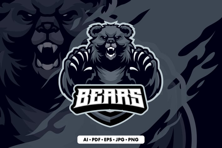 Black Bears Mascot Logo Template