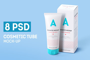 Cosmetic Tube and Box Mock-up
