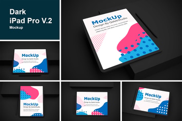 Dark iPad Pro V.2 Mockup