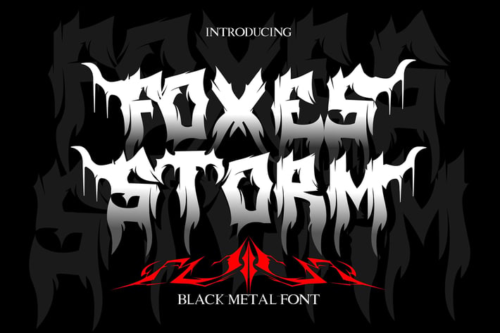 Foxes Storm - Black Metal Font