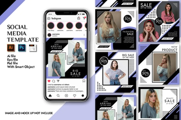 Fashion Sale Social Media Template pack