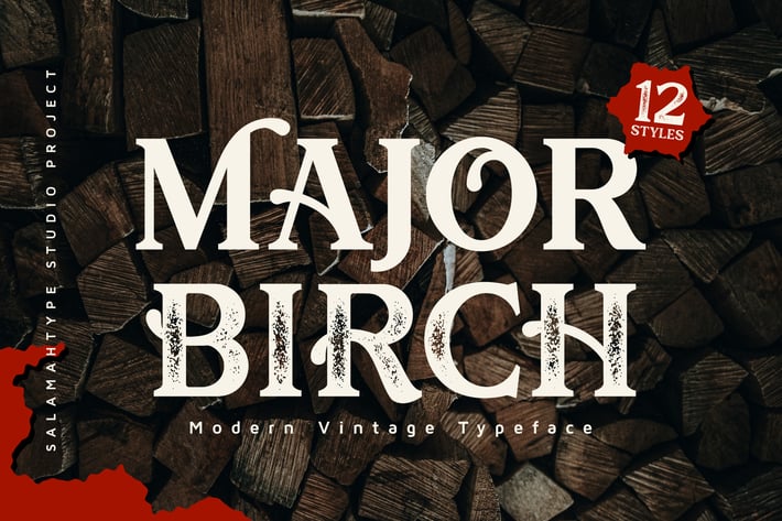 Major Birch - Vintage Logo Font