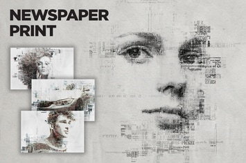 Newspaper Print Photoshop Action CS3+