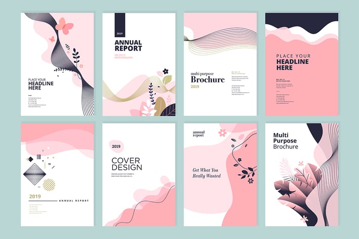 Beauty brochure, annual report, cover designs
