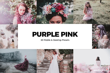 20 Purple Pink Lightroom Presets & LUTs