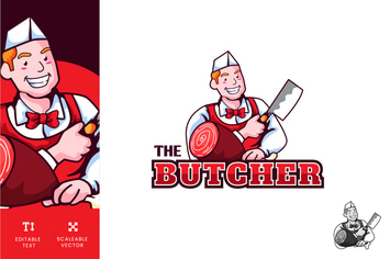 Butcher Logo Illustration Vector