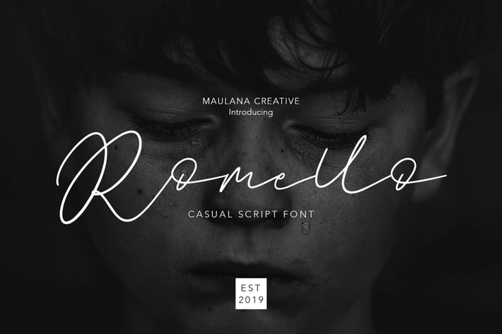 Romello Brush Signature Font